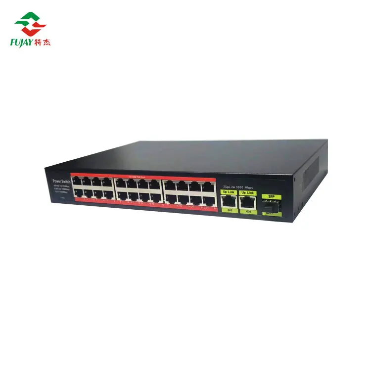 Ac Power Supply Poe Port Ethernet Switch 24ch 10/100/1000mbps Gigabit Poe Switch