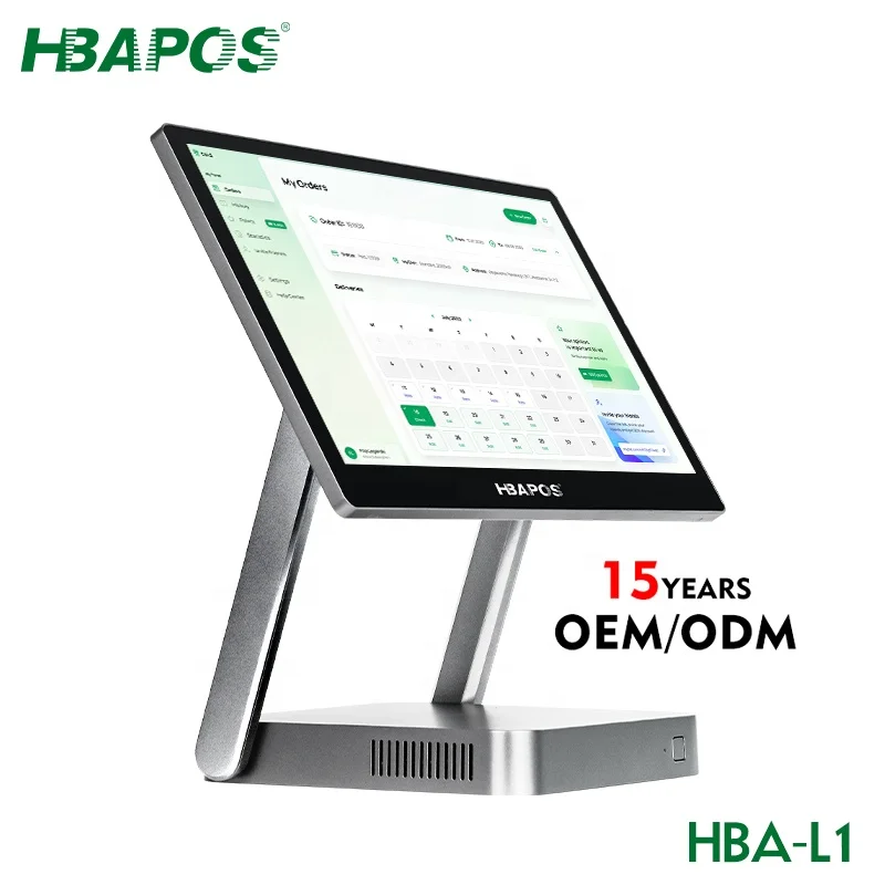 Folding POS Tablet All In One 15.6 Inch Cash Register Tablet Touch Screen Win 10 pro Terminal Machine pos systems