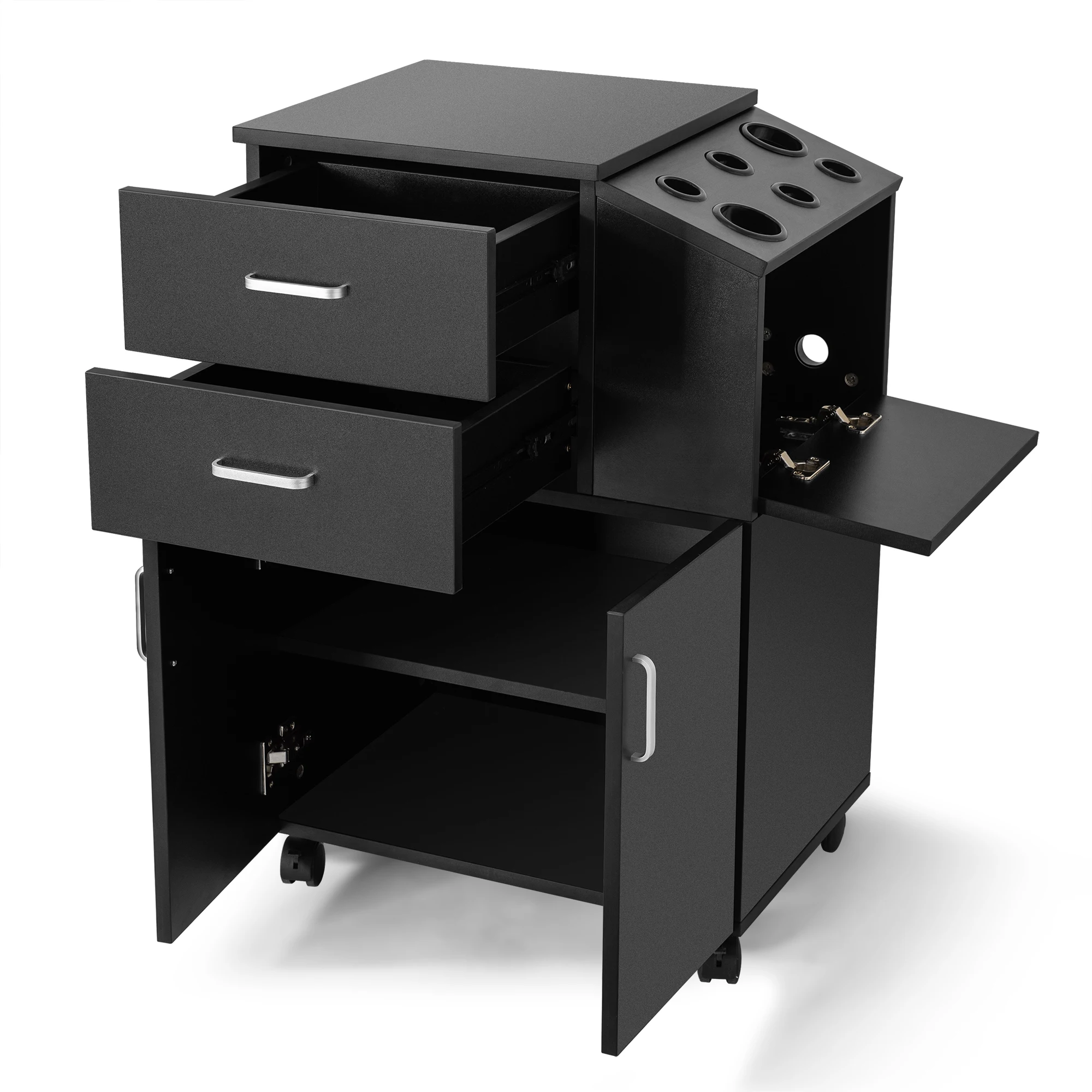 wood furniture black beauty hairdressing high quality tool low price salon trolley