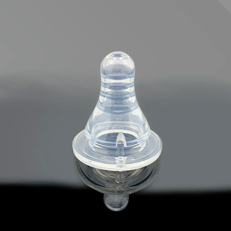 Wholesale Standard-Neck anti-colic universal transparent Food Grade Silicone baby nipple