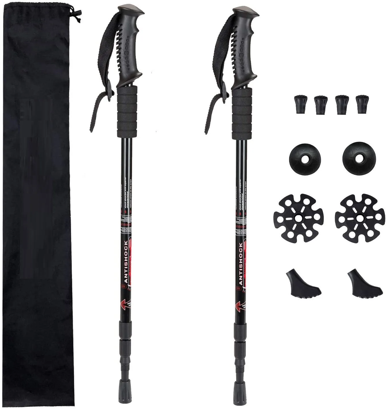 Wholesale-Pioneer Ultra-light Trekking Ski pole  Adjustable Telescopic Hiking Walking Stick