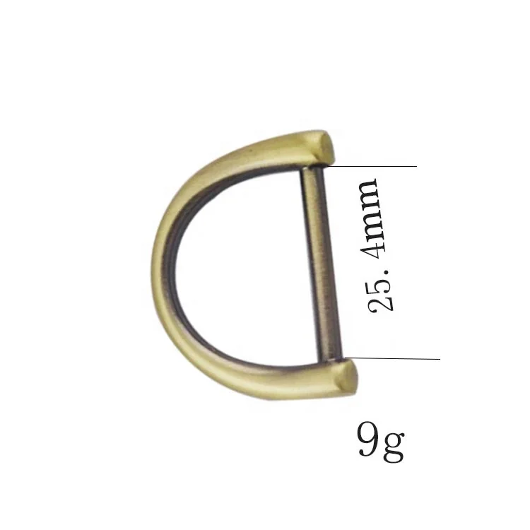 Small design zinc alloy metal d shape ring for shoes handbag hardware accessory