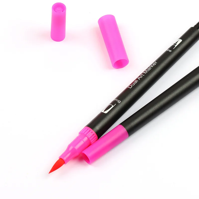 KEAS 24 Colors Dual Tip Brush Pens 24/48/60/72/100 Art Markers Brush Tip Watercolor Pen Set Dual Tip Brush Art Marker