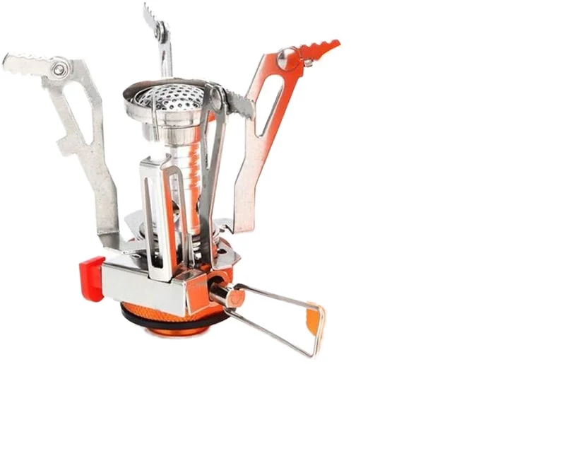 Hot Sale Collapsible Portable Outdoor Camping Stove Automatic Gas Folding Windproof Burner aluminum