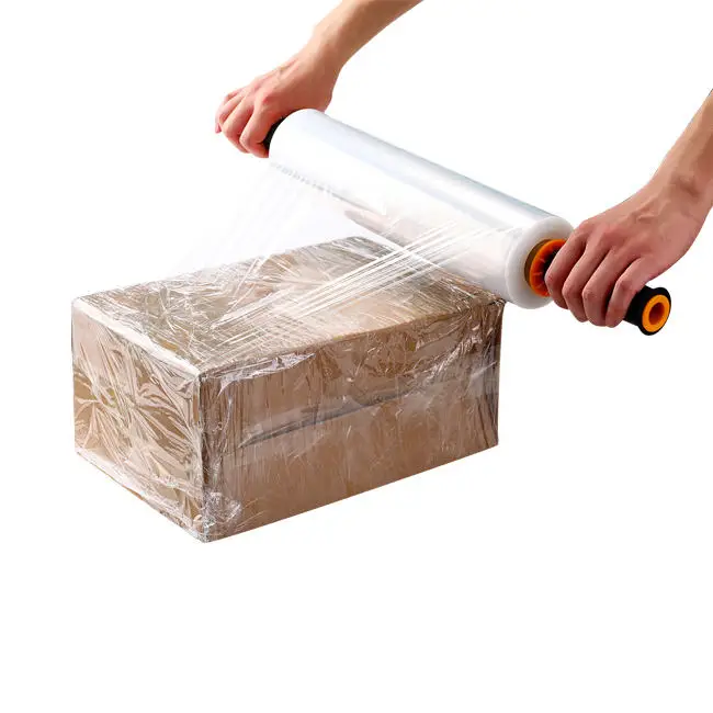 Lldpe Hand Use Stretch Film 100% Virgin Material Stretch Film with handle