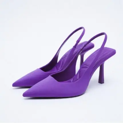 J&H 2022 design Korean fashion sexy pointy toe thin high heels women candy color heeled sandals big size shoes