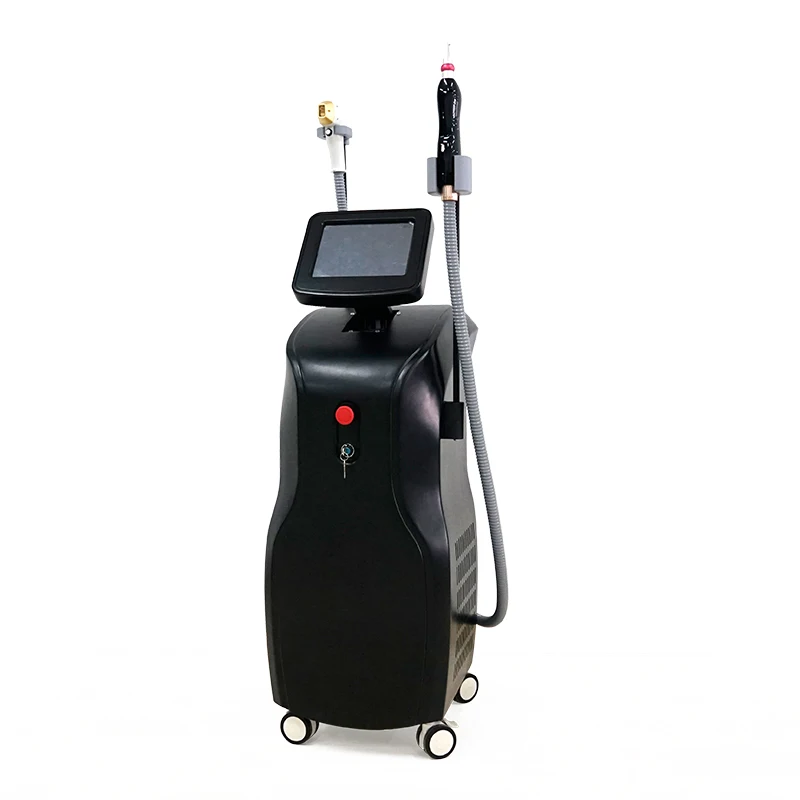 New arrival stationary 2 heads laser device for hair removal and tattoo removal / Painless the best hair removal device