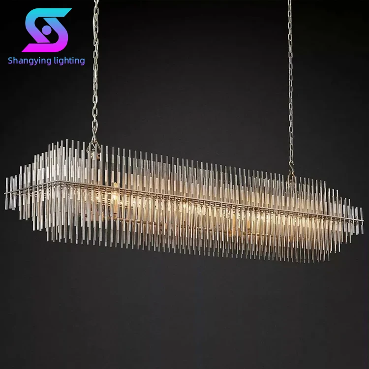 Good Price Banquet Hall Villa Hotel Commercial Big Luxury Stainless Steel Led Crystal Chandelier Lighting