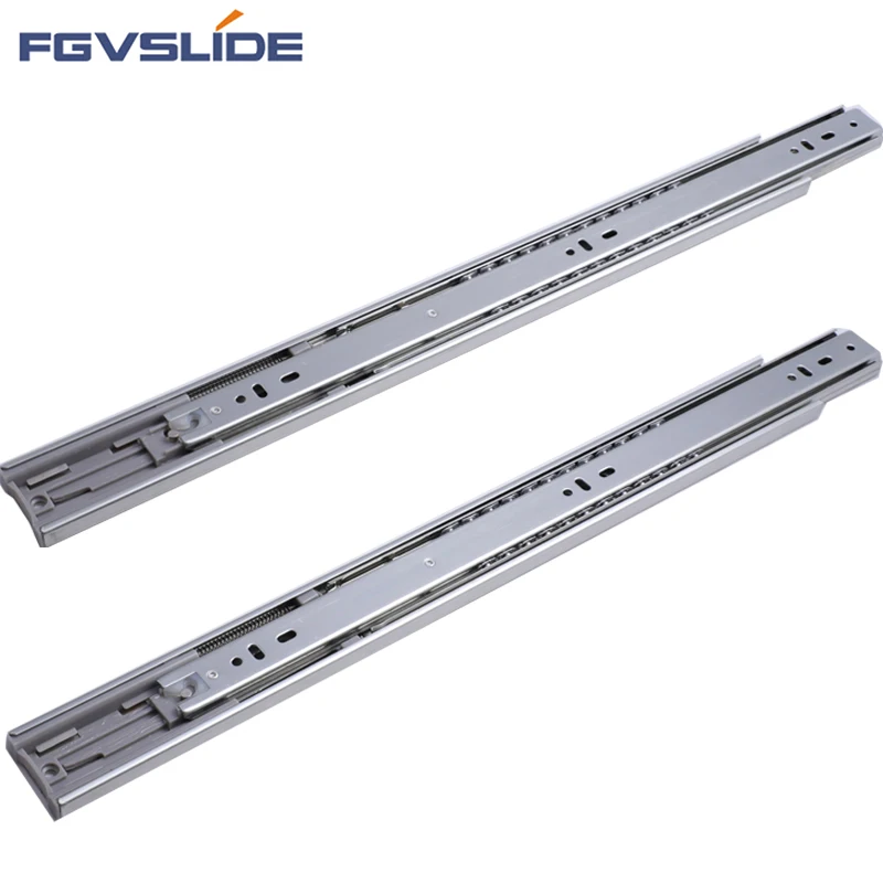 FGVSLIDE cabinet drawer correderas telescopicas full extention drawer rails ball bearing soft close drawer slides
