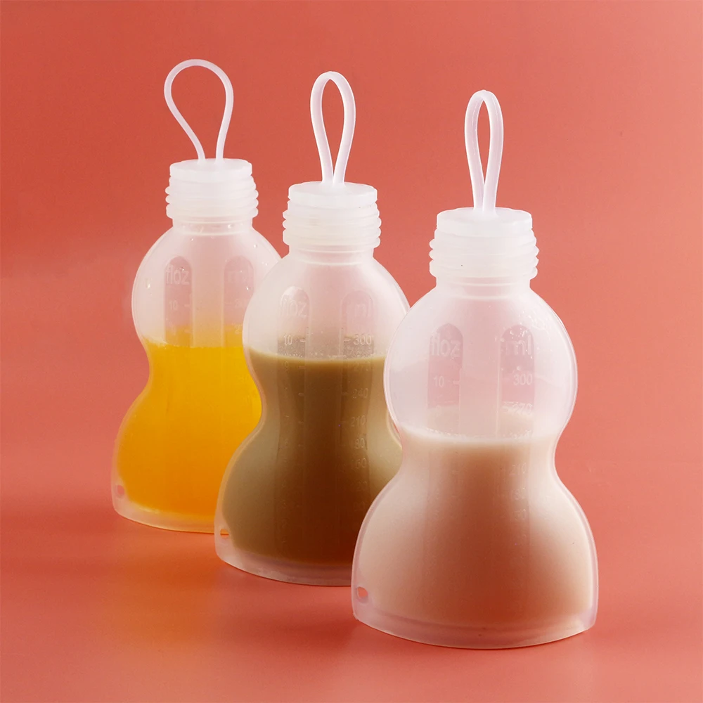 Custom reusable squeeze breast storage frozen non spill milk bag