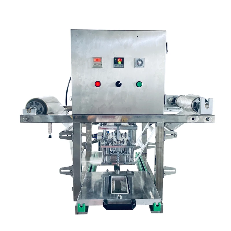 semi automatic Disposable plastic tray sealing machine Aluminum box packaging machine