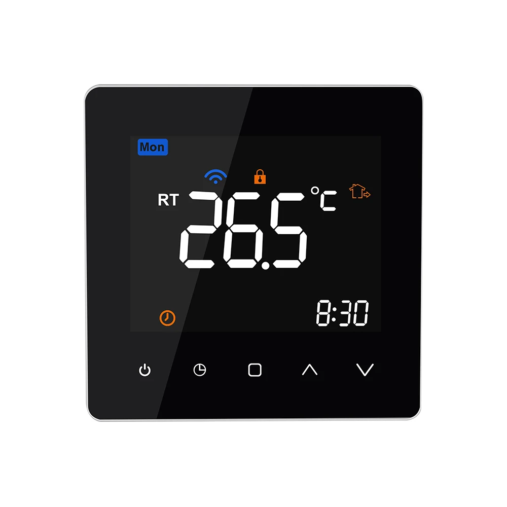 White/Black 5A 16A Fan Coil LCD Touch Screen modbus/WIFI/Modulating Smart Thermostat for Room Heating System
