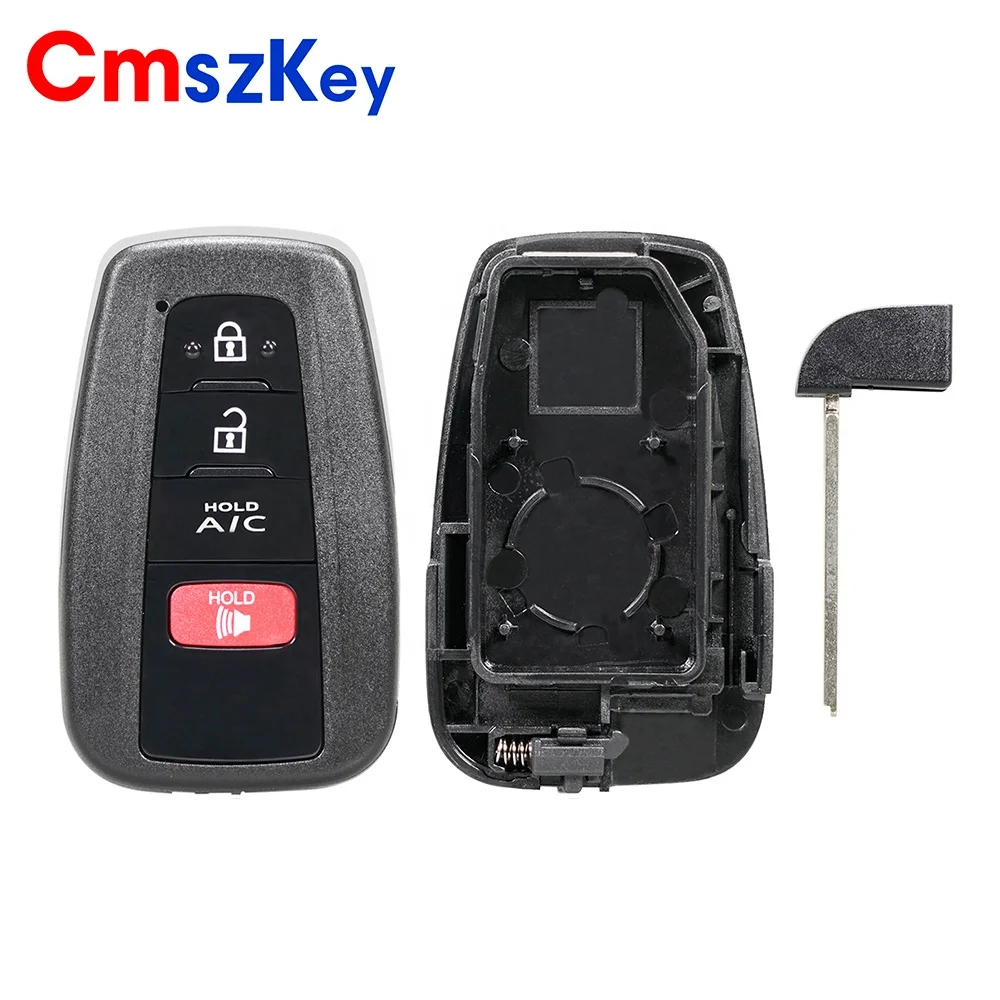 For 2018 2019 Toyota Camry Prado 2B 3B 4B Smart Remote Key Fob Shell Case With Emergency Insert Key Blade