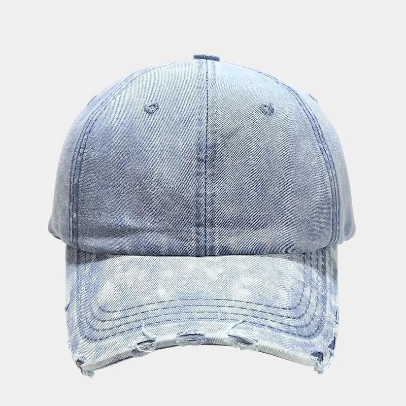 Adjustable Unisex Fashion High quality Blank Vintage Distressed Washed Cotton Baseball Cap Dad Hat