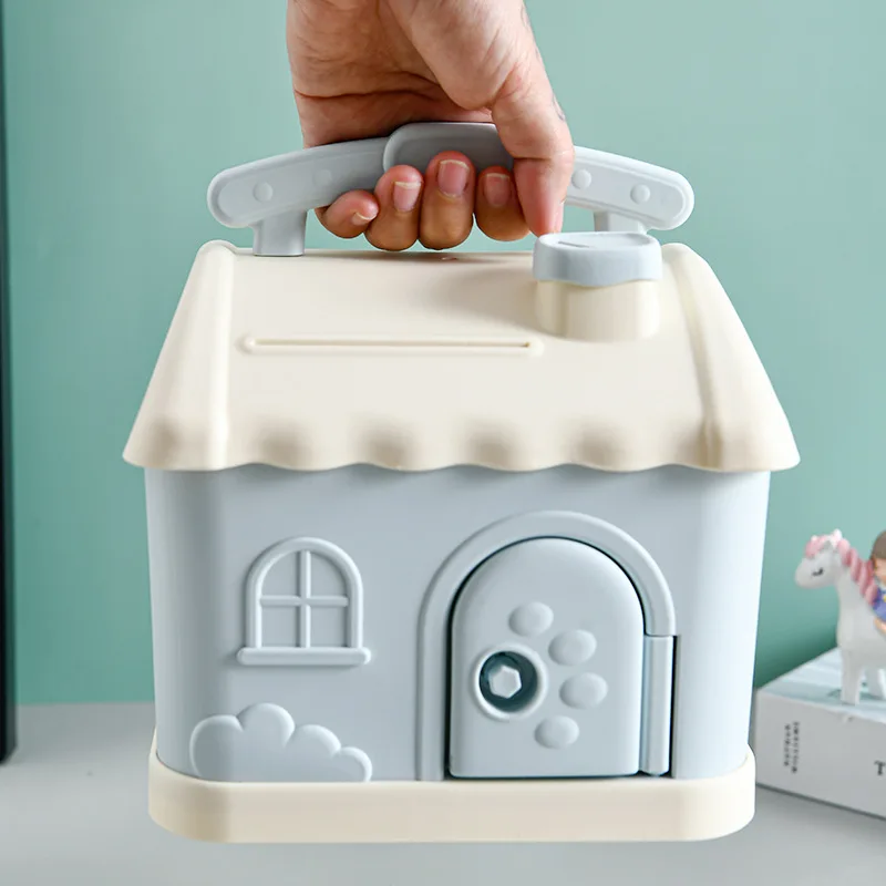 Creative cute girl piggy bank children with lock piggy bank large cartoon money box for boys and girls