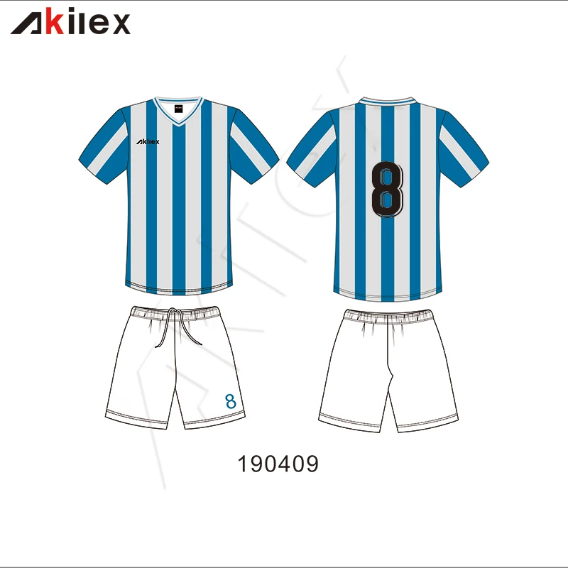 new design stripe pattern football uniform