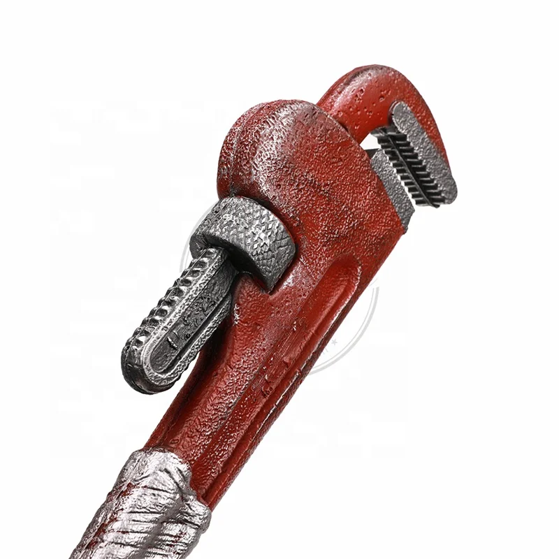 Halloween Larp Cosplay Weapon Toy PU Foam Bloody Pipe Wrench