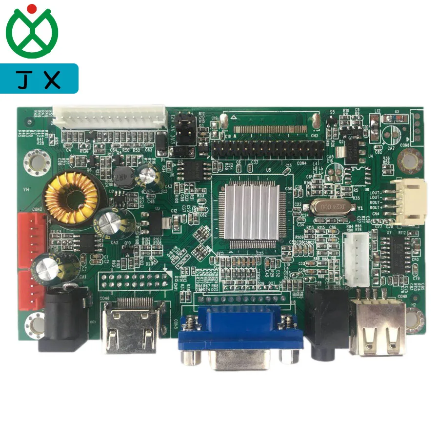 JX-V59/56UHV Mstar V59/V56 один выход LVDS плата контроллера с VGA CVBS HD MI usb-плеер монитор интерфейс экрана в сборе