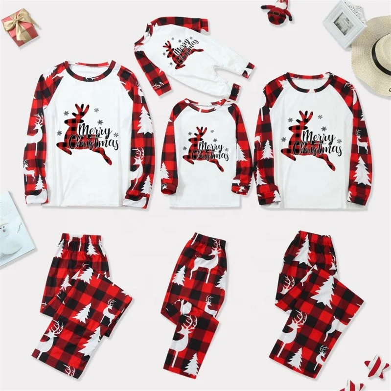 2022 Latest Xmas Halloween Pyjamas Set Christmas Pajamas Family Custom Design Christmas Pajamas