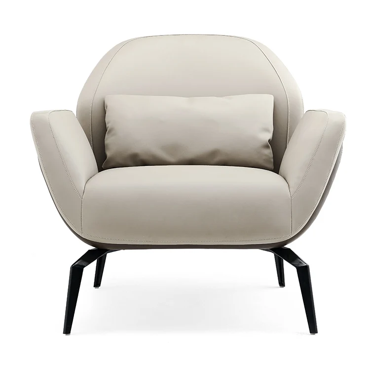 High End Single Seat Custom Italian Real Leather Sofa Beautiful Leather Couches