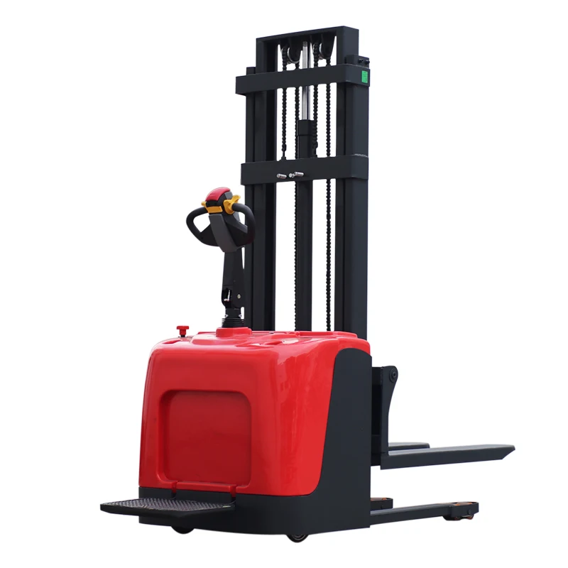 china brand fully electric hydraulic pallet stacker loading lifting equipment with CE IOS certification apilador