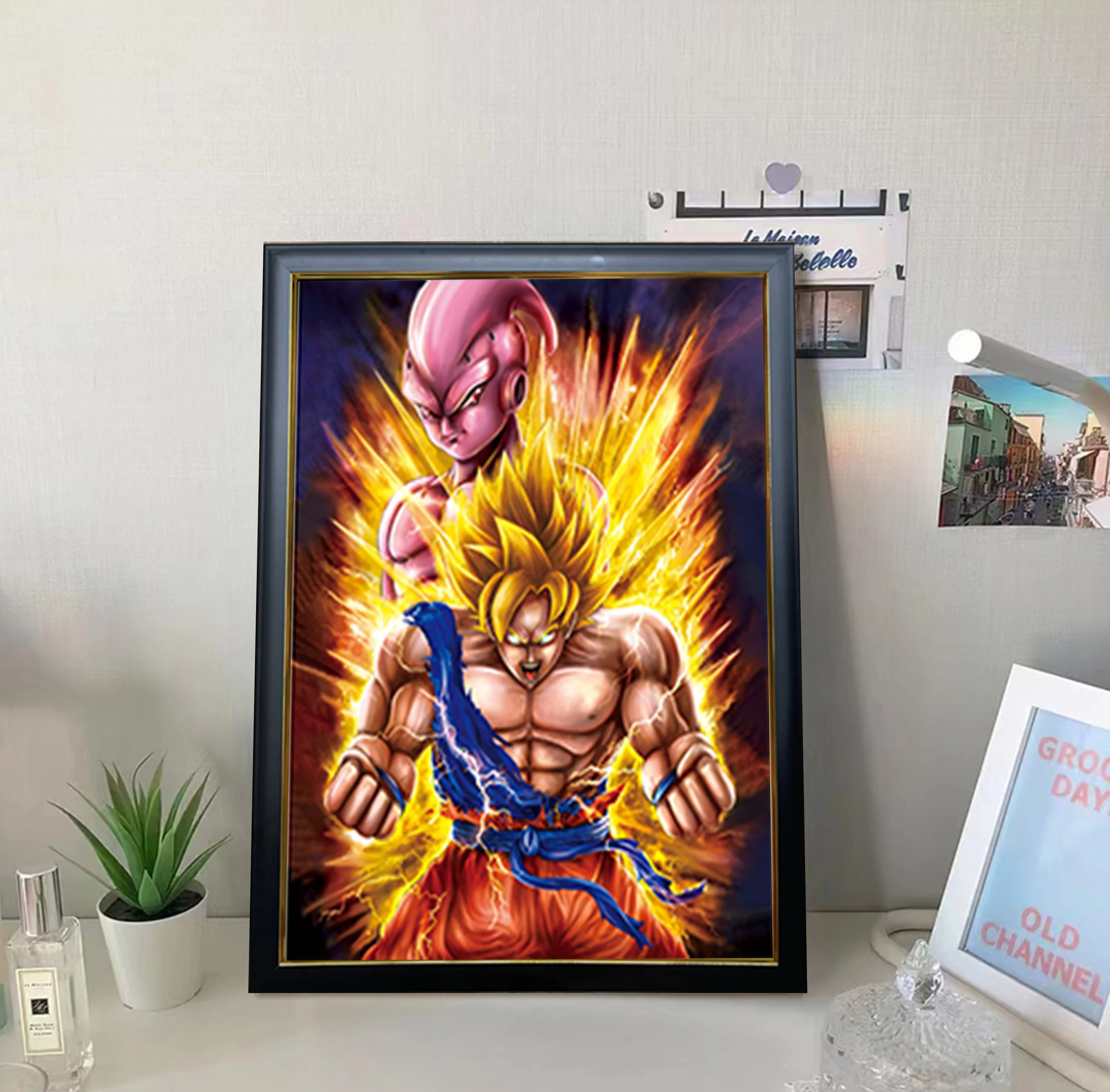 40*60cm 3D Poster Anime 3D Flip Gradient Poster Fantasy Wall Art 3D Lenticular Poster Bedroom Decoration