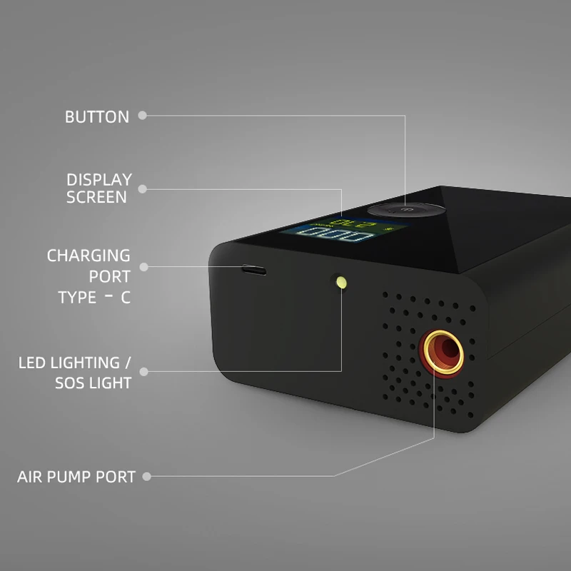 Лидер продаж 4000 мА умный мотоцикл велосипедный шар автомобиль USB перезаряжаемый мини-портативный Электрический пневматический насос для шин