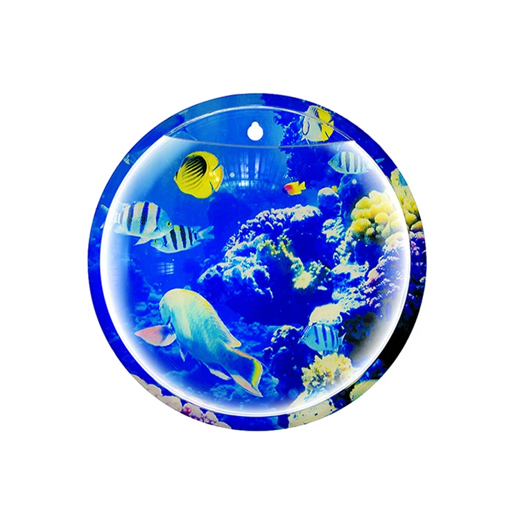 
2021 Wholesale High Quality Customizable Clear Round Mini Acrylic Fish Tank Aquarium 
