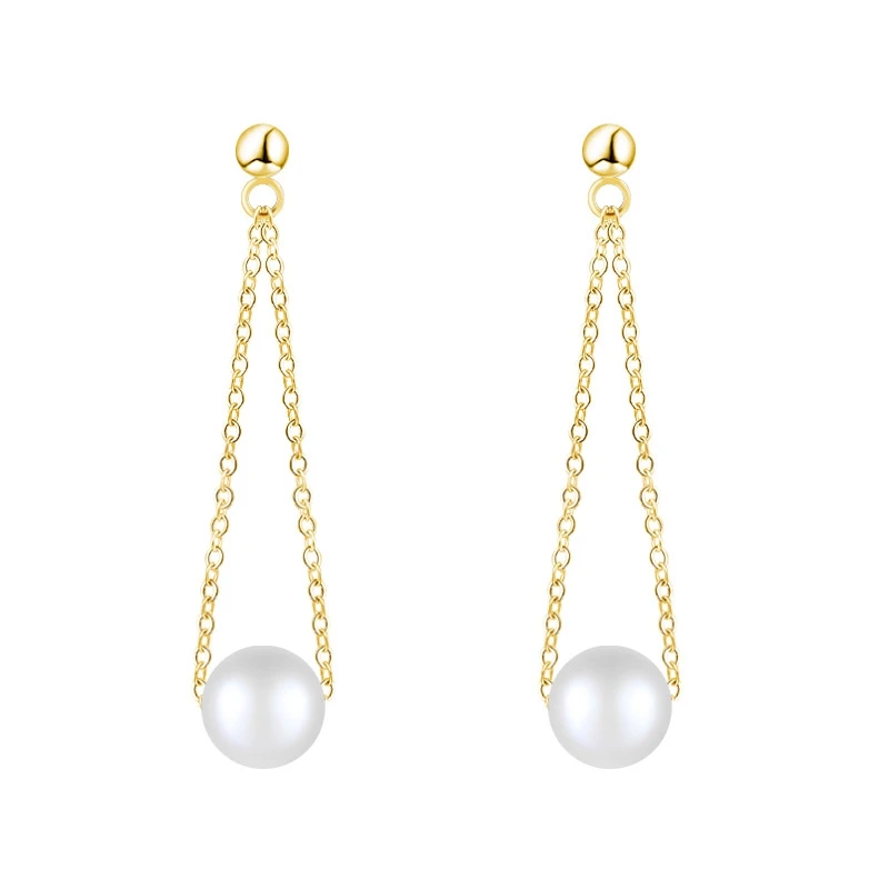 316L cheap vintage metal pearl ball earring gold stud