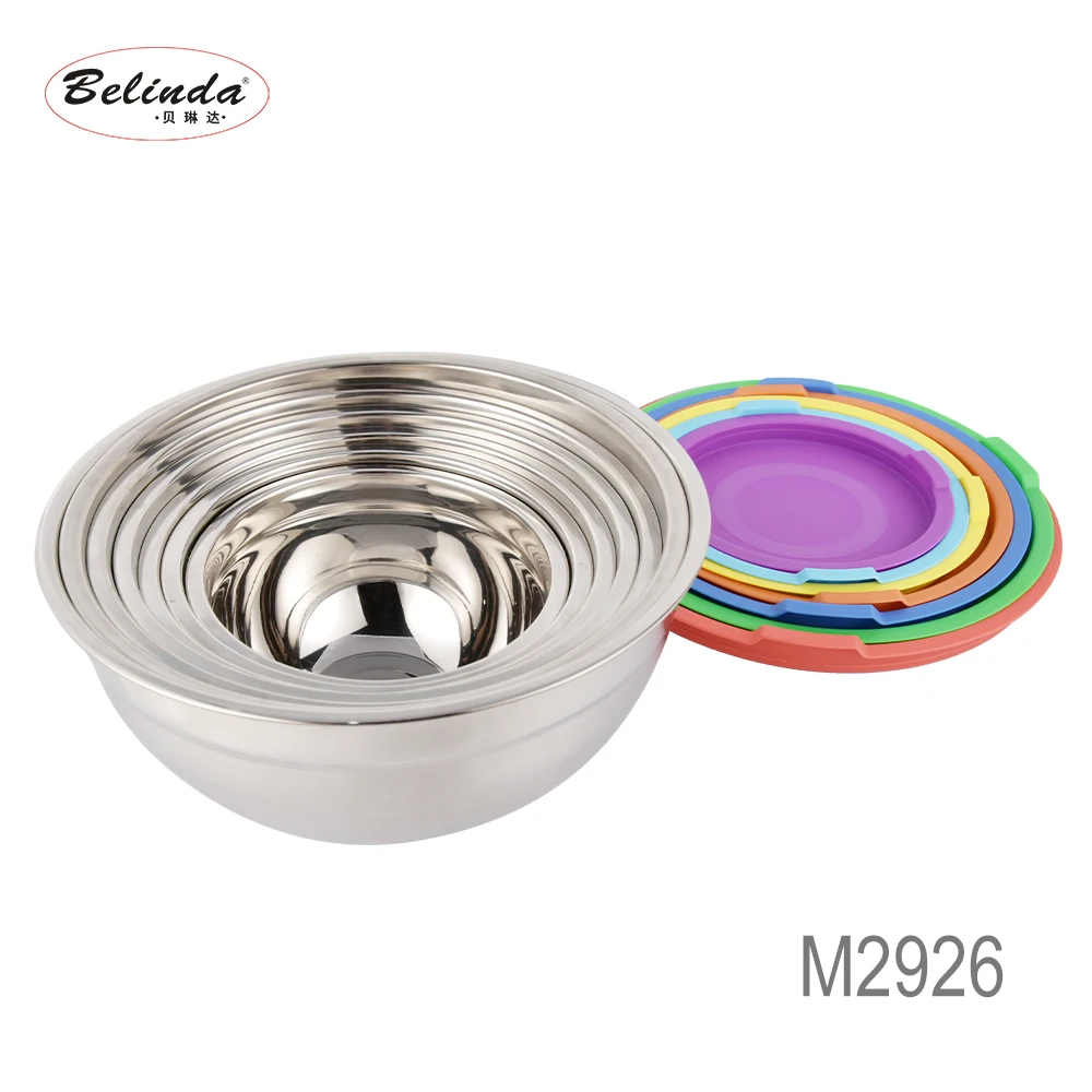 Cheap American Style  Wholesale Stainless Steel Basin Metal Salad Bowl Round Mixing Bowl