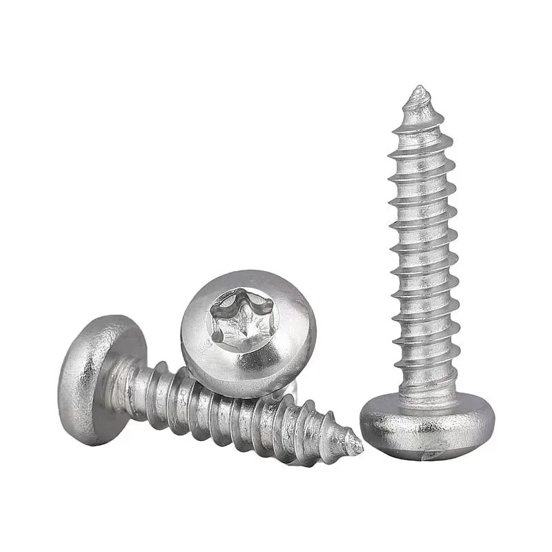 Customized 304 stainless steel M1.6 M2 M2.5 M3 M4  Torx pan head Self tapping screws