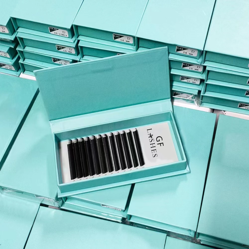 Soft volume eyelashes extensions 0.03 0.05mm cashmere easy make fans mega with customize logo lash supplier