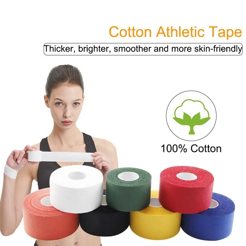 Sport Tape Manufacturer absorb sweat sports tape non-slip rigid strapping tapes football game athletic sports