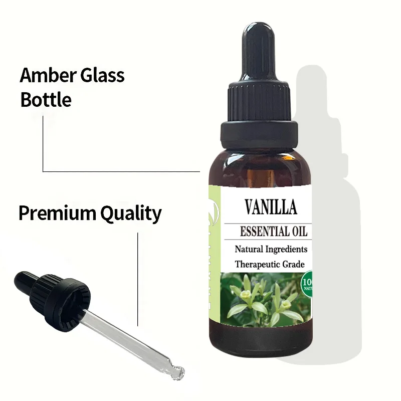 100% Pure Vanilla Essential Oil Tested for Purity 30ml dropper bottle