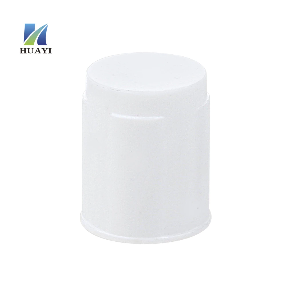 24mm white plastic screw cap for cosmetic bottle single layer cover perfume bottle closures