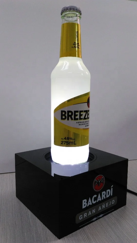 New products Acrylic material stand for bottles Led displays Acrylic single bottle display