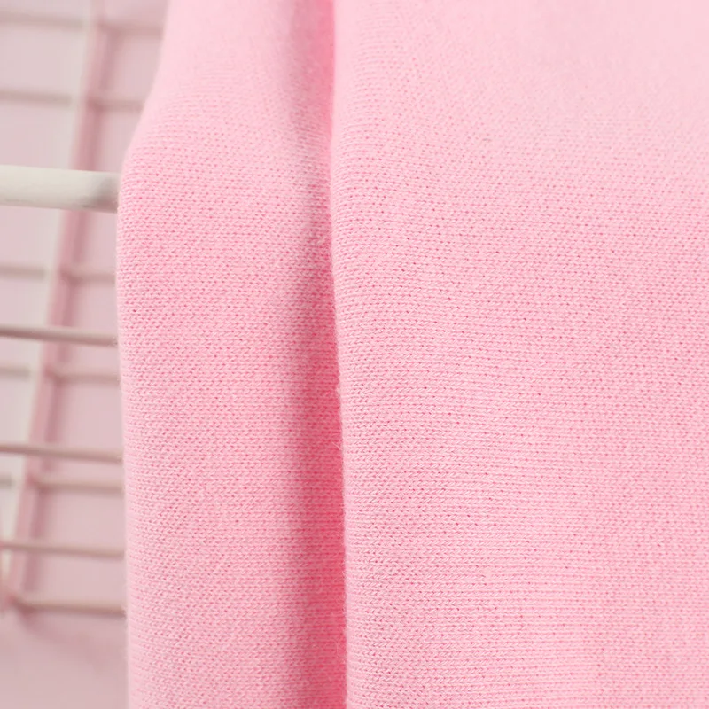 32S cotton David clothing fabric, pure cotton single-sided autumn and winter set school uniform knitted looped fabric