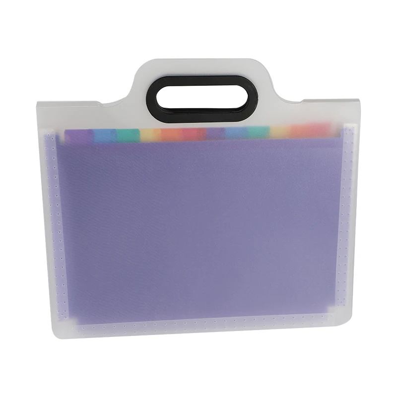 A4 size plastic extension organ folder 12 pockets with portable index storage Custom