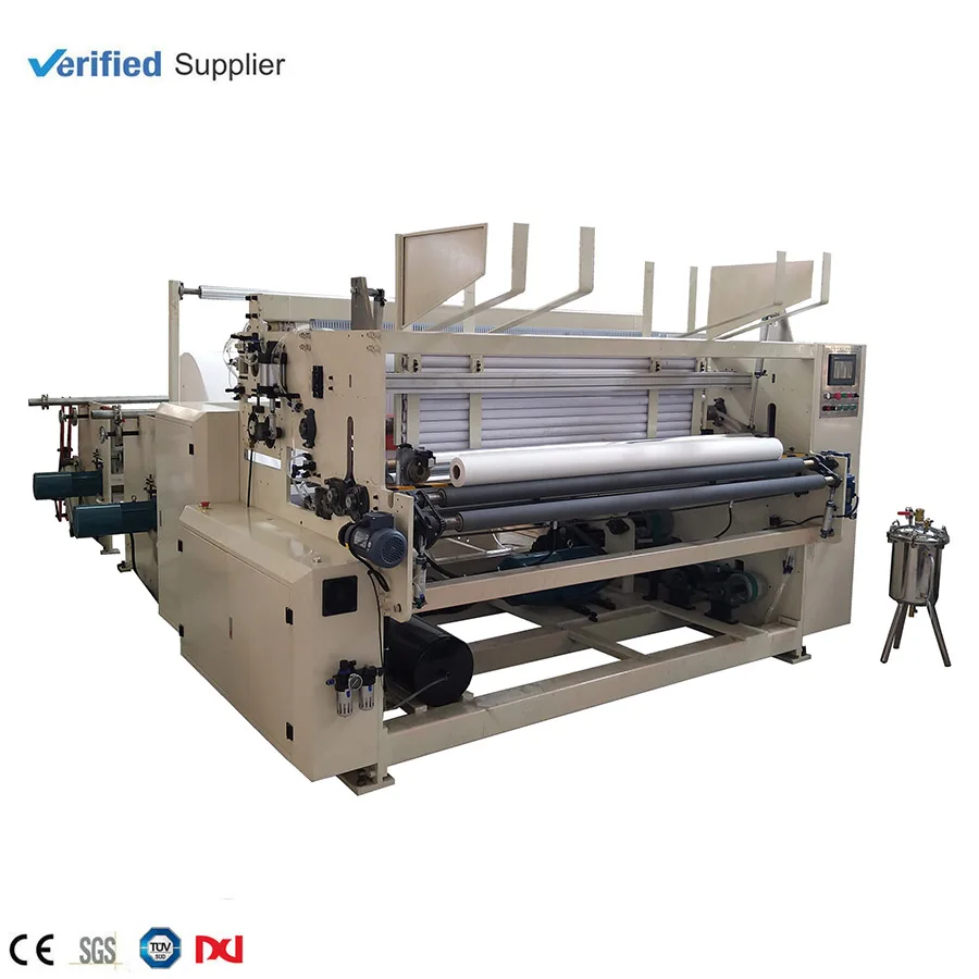 Full automatic toilet paper rolling machine rewinding and slitting machinery