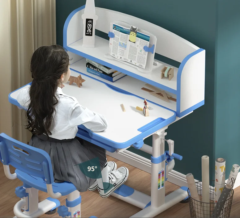 Tongsheng Factory Adjustable Preschool Table Chairs Desk for Lower Primary Kids