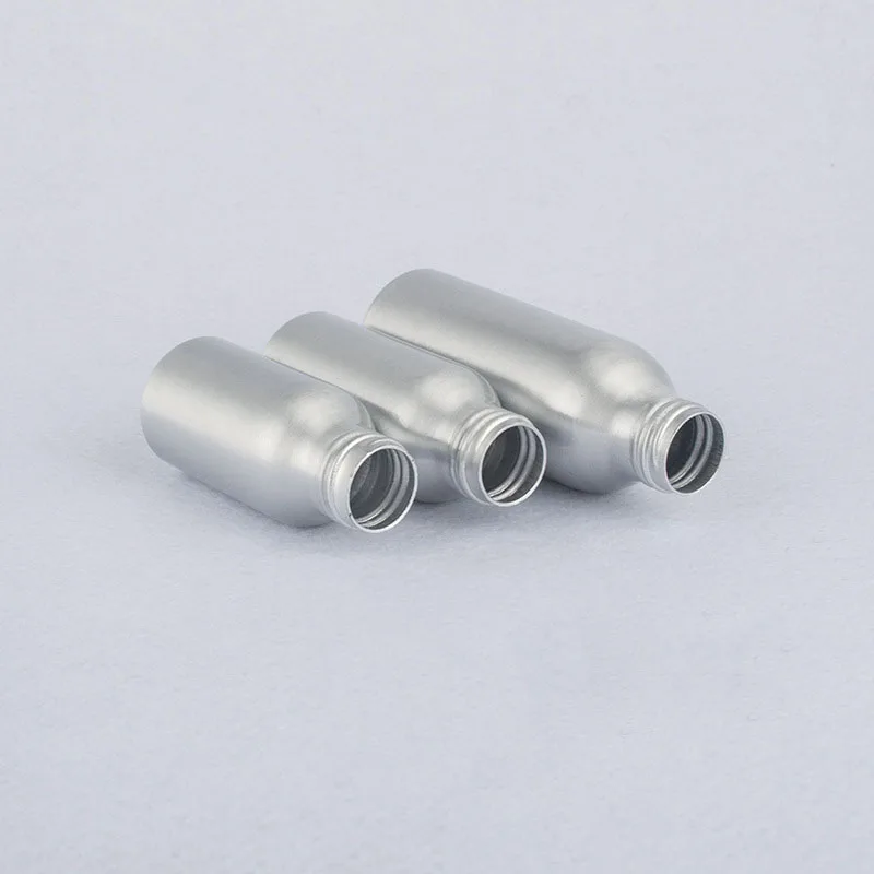 30ml 50ml 100ml 150ml 250ml 500ml Empty Silver Aluminum Bottle with Screw Cap