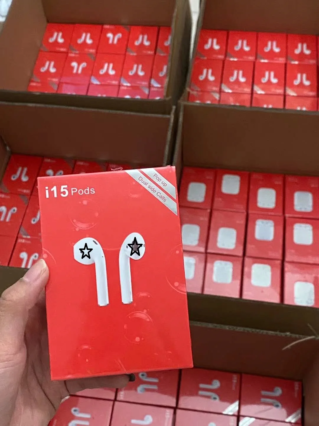 Blue tooth Headphones Wireless TWS i15 pods For iphone Built in Stereo Mic Charging Case i15 pods tws Earbuds pods inpods 12