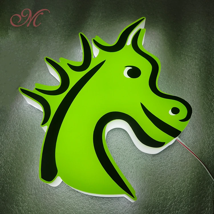 Factory Custom 3D Illuminated Advertising Company LED Acrylic Light Box Logo Electronic Sign