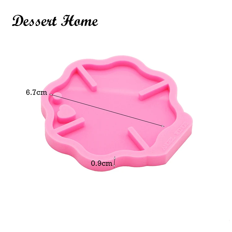 DY0083 Shiny Police Badge Silicone Mold Shield Logo Keychains Pendant Epoxy Resin Fire Sign Mold DIY Handmade Charms Mold