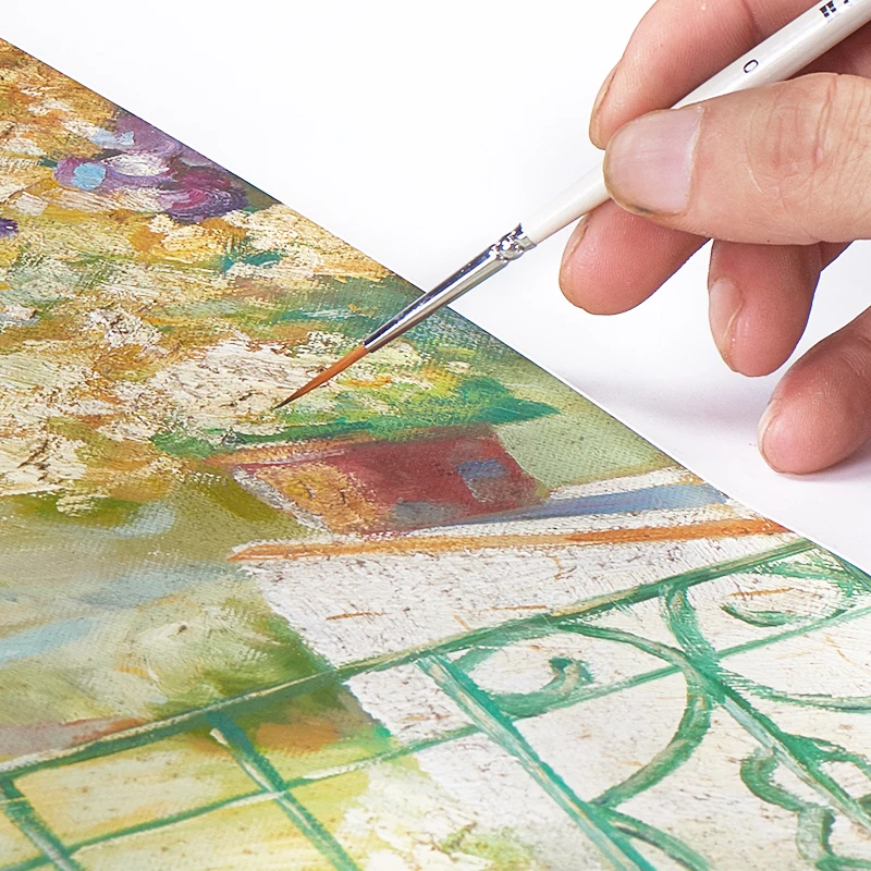 wholesale 12 miniature synthetic nylon kids artist oil paint brush