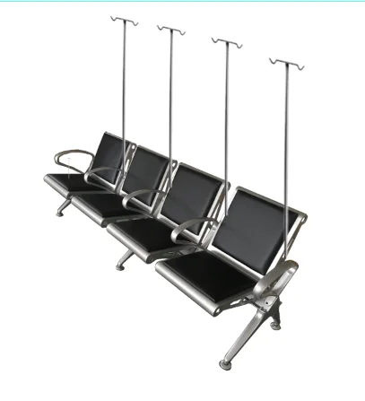 2023 New model stainless steel 4 seater waiting  airport chair with cushion