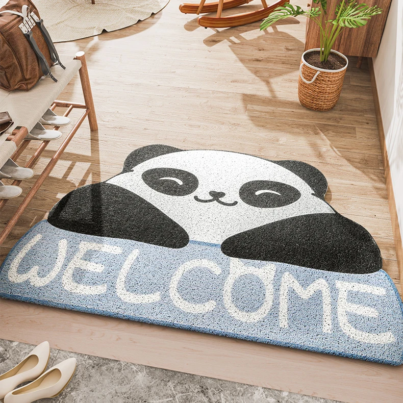 Big Size Rubber Floor Mat Uv Printing Cartoon Pattern Coil Printing Outdoor Door Mat Padded Entrance Floor Mats