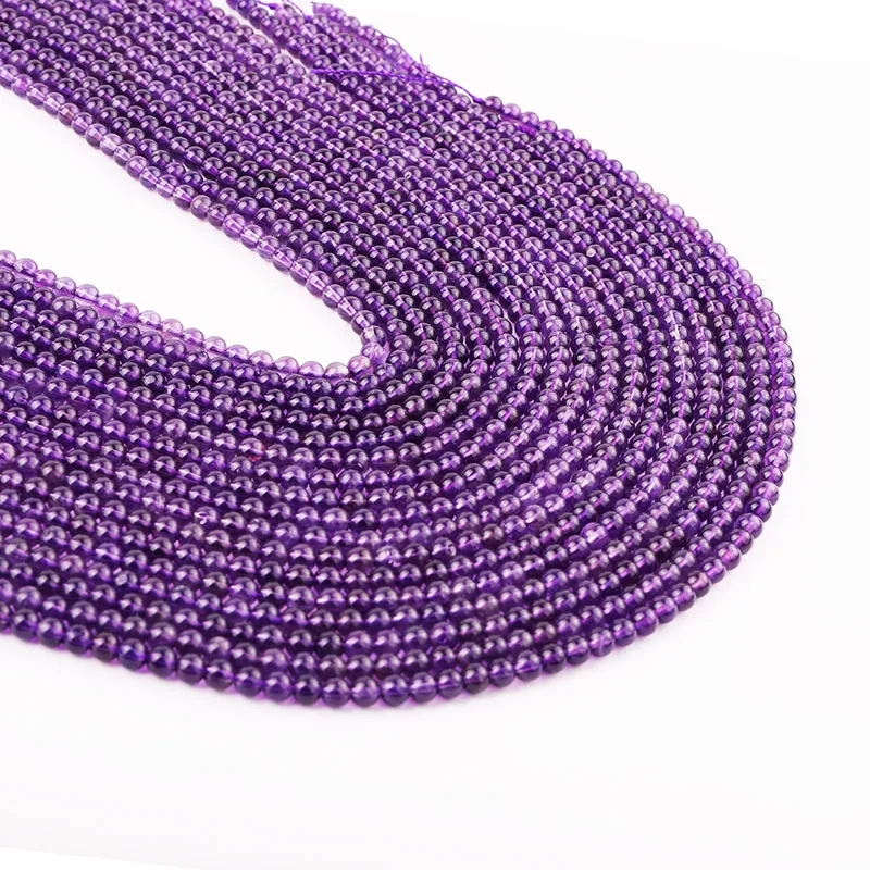 Wholesale High Quality 4/6/8/10mm Natural Stone Beads Gemstone Quartz Round Loose Beads For Jewelry DIY Making