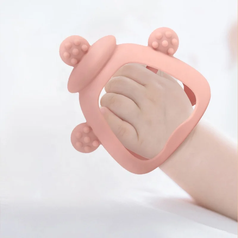 Baby Rattle Crochet Toys Teething Baby Rattles And Teethers Toy Food Grade Silicone Baby Teether