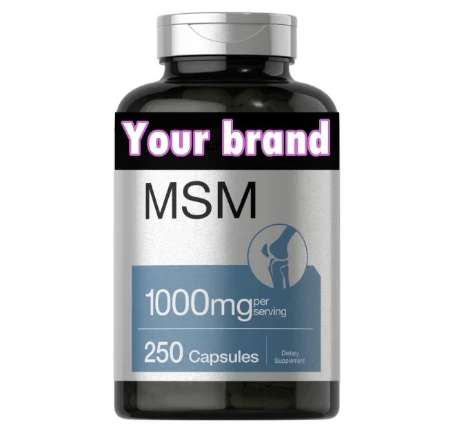 MSM Supplement Capsules | 1000mg | 250 Count | Non-GMO for bone health Joint Support